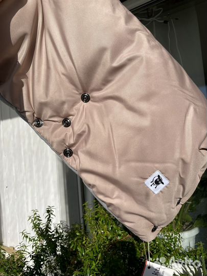 Пинетки темно-сер, муфта бежевая, рук черные