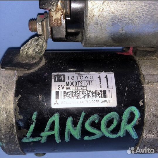 Стартер на mitsubishi lancer 10