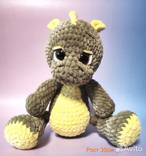 Вязаные игрушки Драконы Чебурашка и др