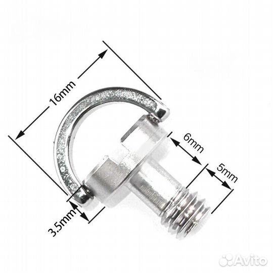 Винт резьба 1/4 с потаённым кольцом. Фотоаксессуар