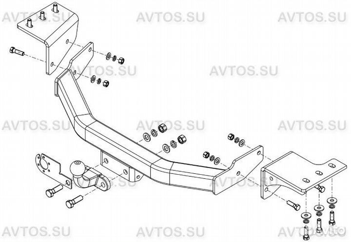 Фаркоп toyota Fortuner II (2018) (AvtoS TY 46)