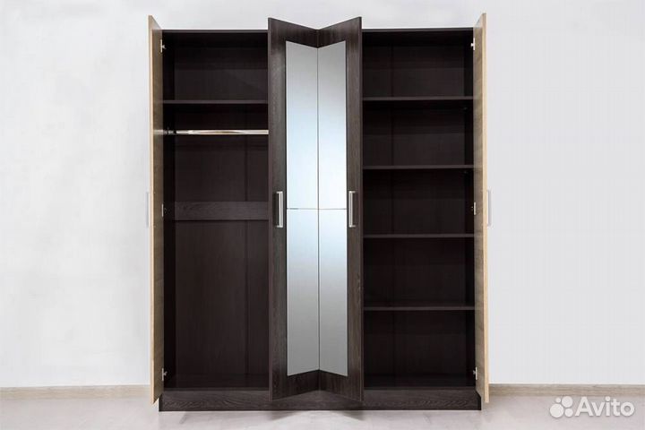 Шкаф Уют 4-х створчатый венге/дуб 1,60 м