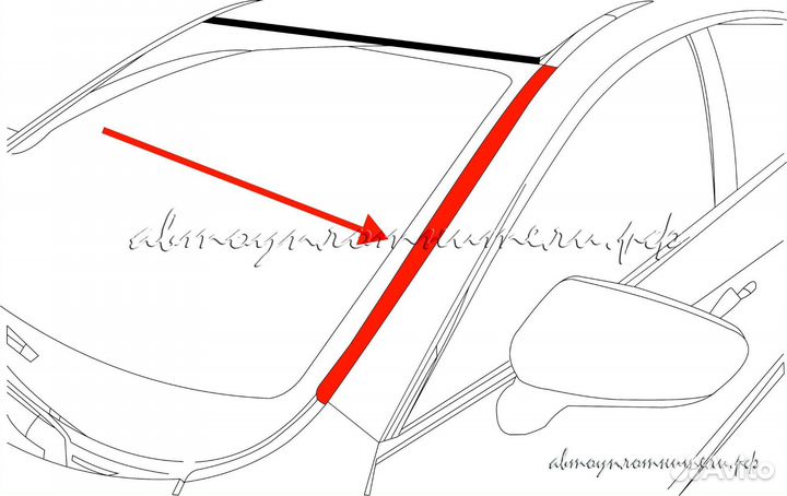 Водостоки или молдинги лобового стекла