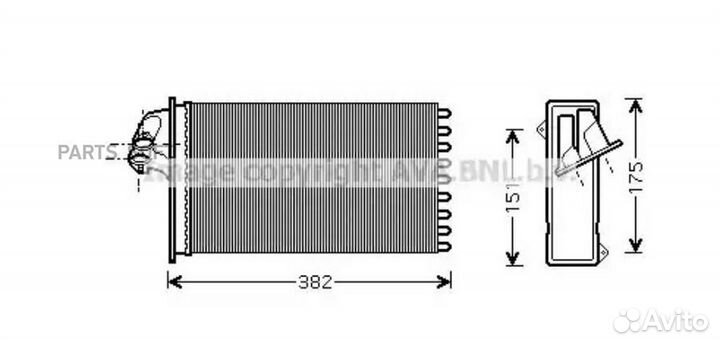 AVA MSA6355 Радиатор отопителя Mercedes