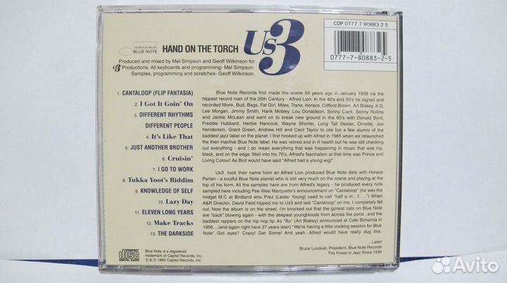 Компакт диск US3 - Hand on the torch
