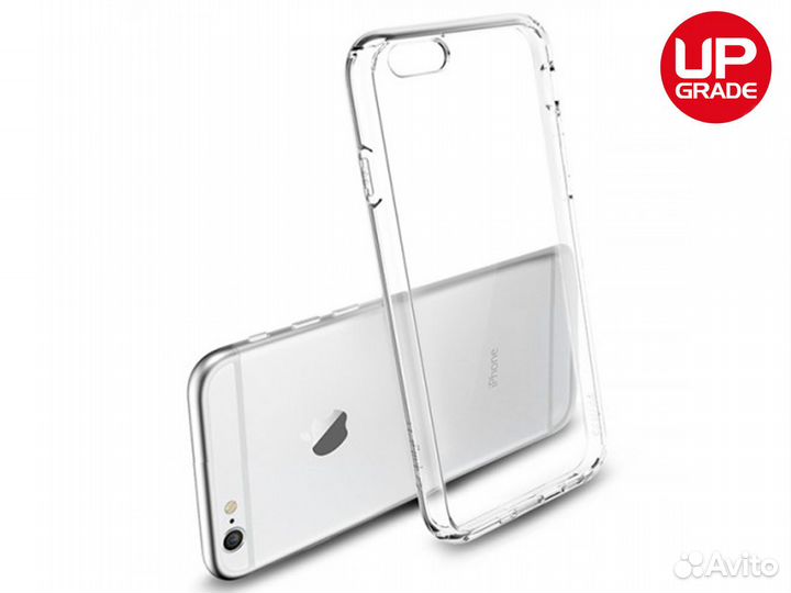 Прозрачный силиконовый чехол на iPhone