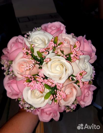 Букет из мыльных роз
