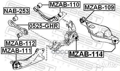 Сайлентблок mzab-109 mzab-109 Febest