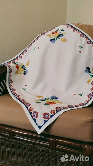 Салфетка, чайная скатерть, ручная работа, винтаж