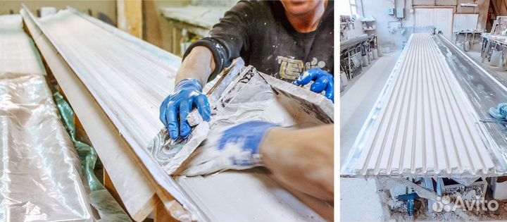 Лепнина для интерьера. Гипс. Панели 3д