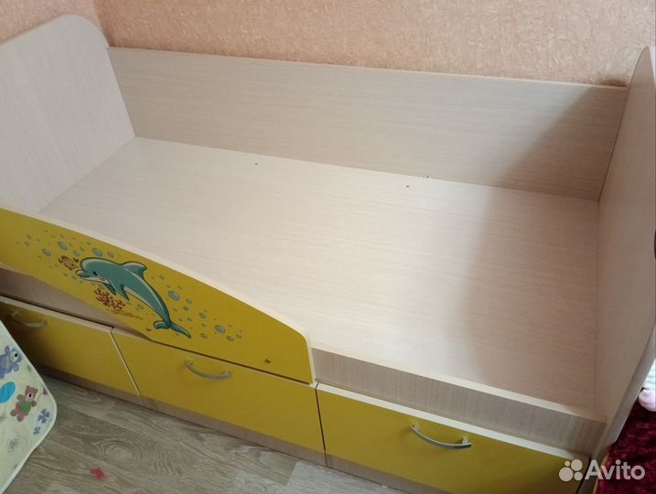 Детская кровать дельфин с матрасом