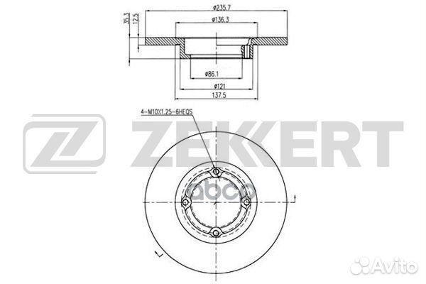 Диск тормозной BS5310 Zekkert