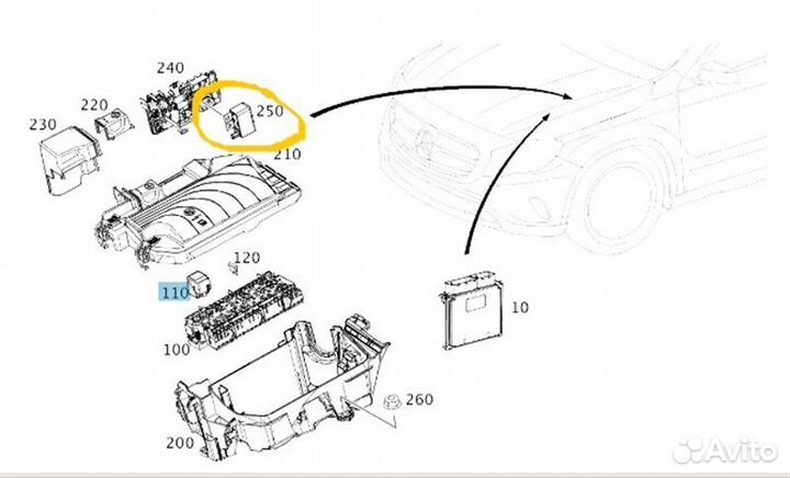 Реле Mercedes-Benz Gla-Class X156 2709 2031012917