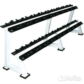 Стойка под гантели горизонтальная, двухъярусная на