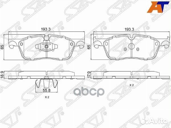 Колодки тормозные перед range rover velar 17/J