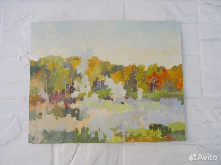 Картина Маслом Осень Россия Пейзаж с Натуры