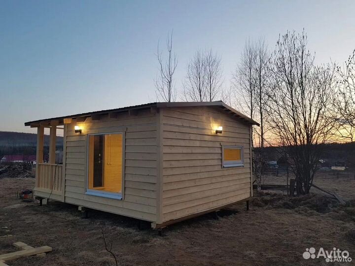 Бытовка дачная с верандой