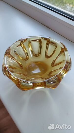 Конфетница Чешское стекло