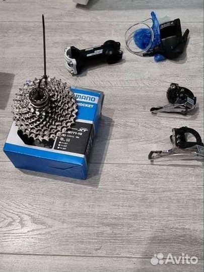 Велозапчасти, звезды 9, переклюки xt, deore и др