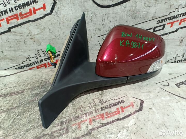 Зеркало volvo S80 V70 AS BW 14 контактов С ПОВТОРИТЕЛЕМ левое 1 модель красный KA9371