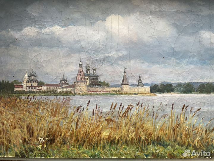 Старинная картина маслом