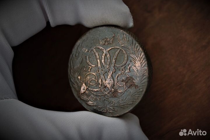5 Копеек 1761 Екатерина 55,51 тяжеловес Тверь