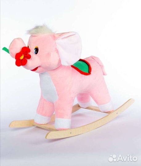 Качалка слоник с цветком