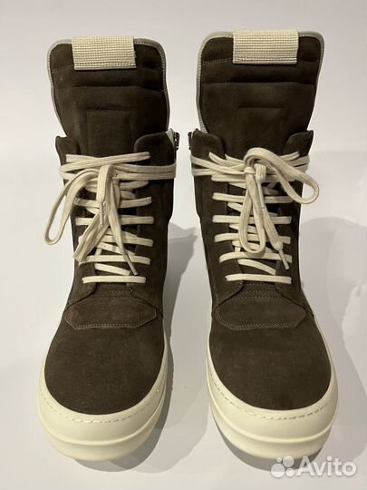 Rick Owens Geobasket Suede Dust New