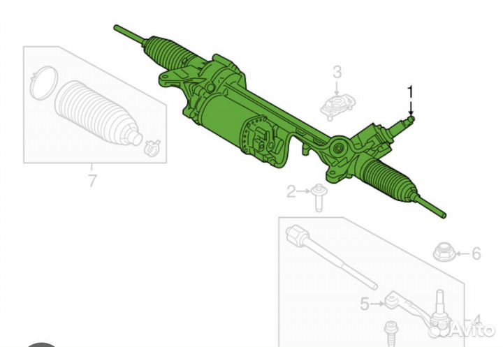 BMW G30/G31 рулевая рейка полный привод