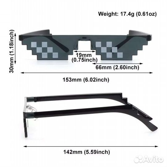 Пиксельные очки крутости Тhug Lifе, Likе а bоss