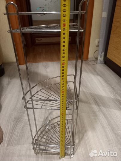 Угловая полка для ванной нержавейка