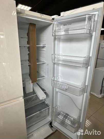 Холодильник Side by Side LG GC-B257jeyv бежевый