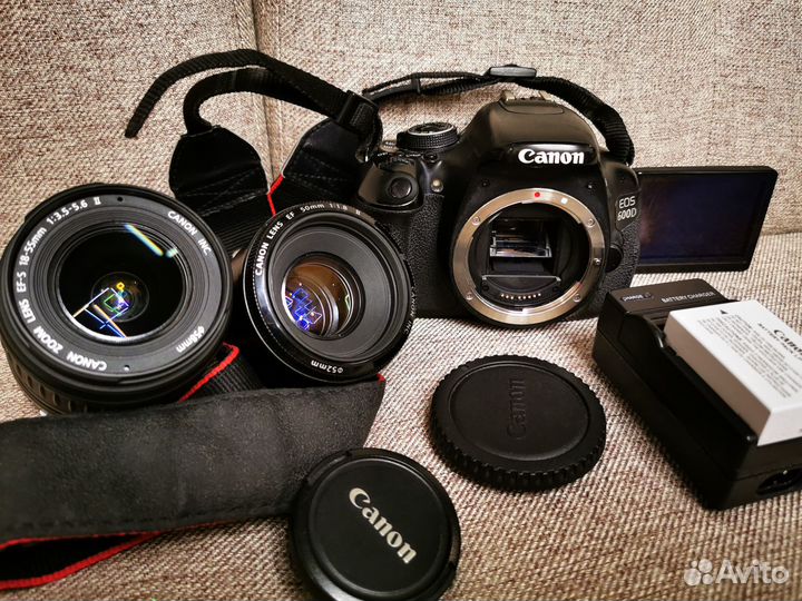 Canon 600d + 2 объектива 50mm 1.8 и kit
