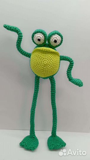 Вязанная игрушка Лягушка Мистер Фрог