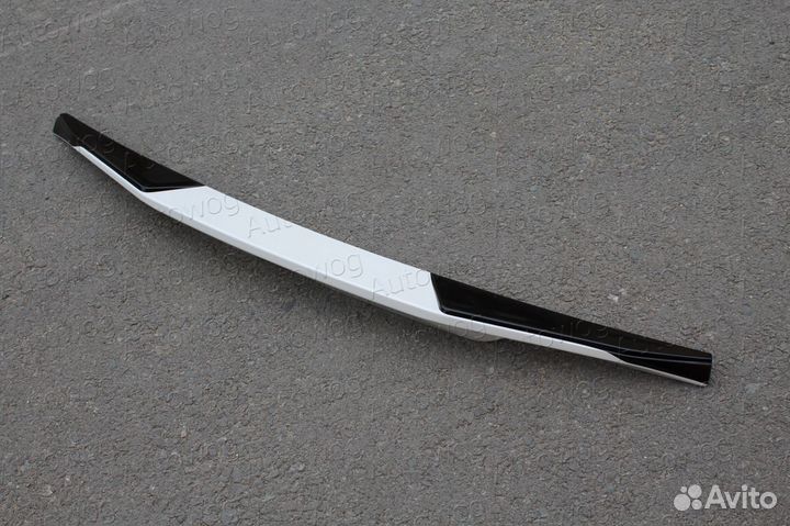 Спойлер Prado 150 / GX 460 под стекло, белый+чёрны