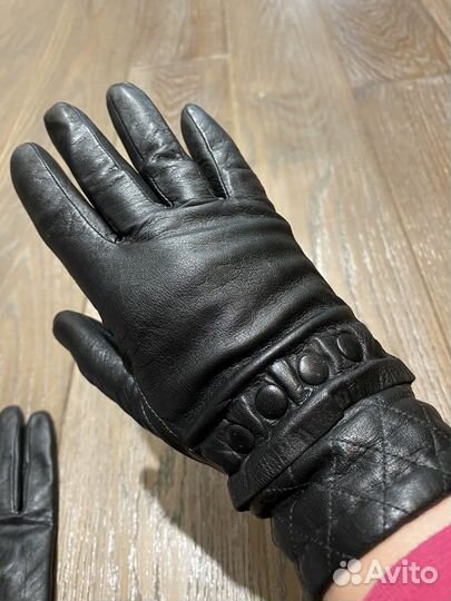 Перчатки женские кожаные новые размер 8.5