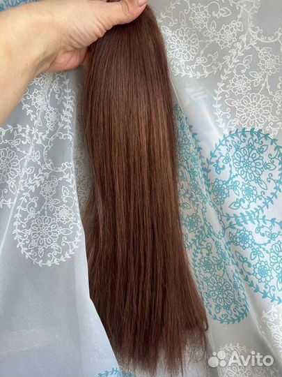 Волосы для наращивания 50см,тон #6,80гр