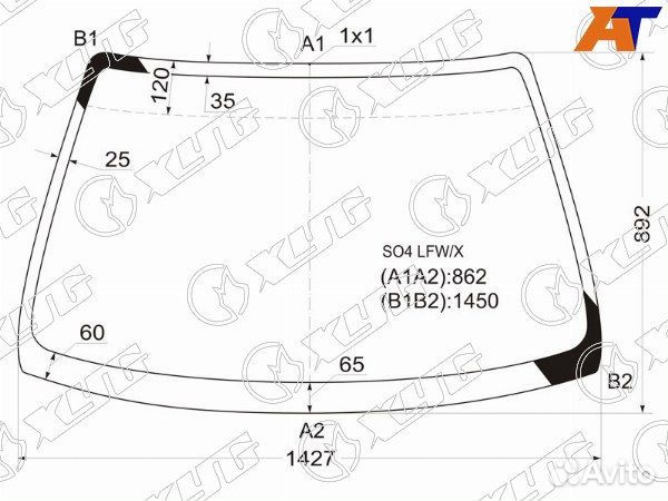 Стекло лобовое isuzu gemini