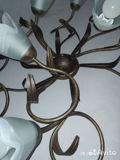 Люстра (светильник) потолочная шикарная 9 ламп