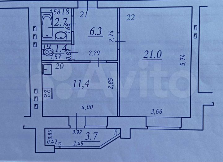 1-к. квартира, 46,3 м², 2/10 эт.