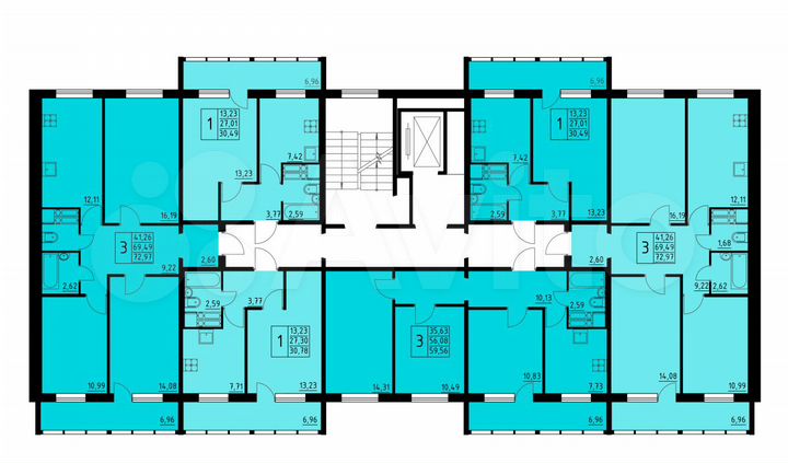 3-к. квартира, 73 м², 2/8 эт.