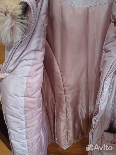 Пуховик женский с песцом