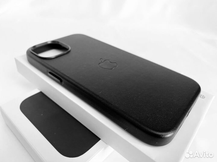 Кожаный чехол iPhone Leather MagSafe 12, 13, 14