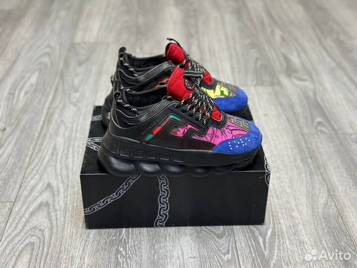 Кроссовки Versace Chain Reaction Black Multicolor