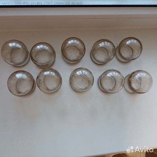 Медицинские массажные стеклянные банки. Комплект