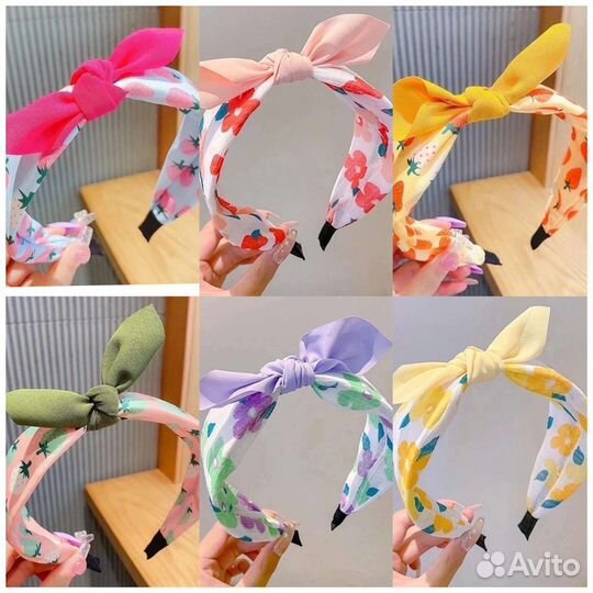 Детские резинки, кепки, ободки в ассортименте