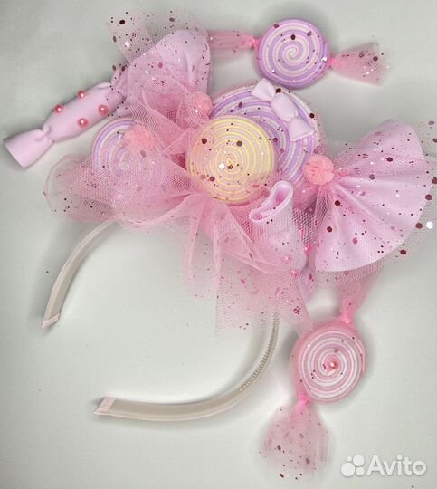 Ободок конфетка, хлопушка, елочка, звездочки