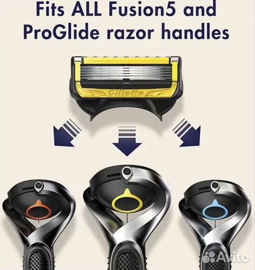 Кассеты Gillette Proglide Shield 4шт США сменные