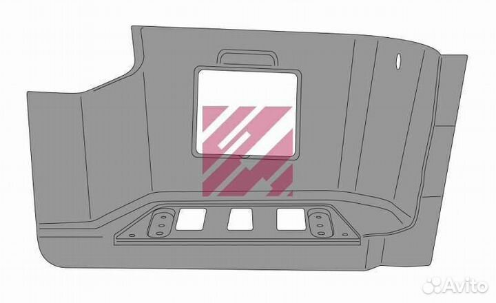 Корпус подножки со ступенью правый мерседес