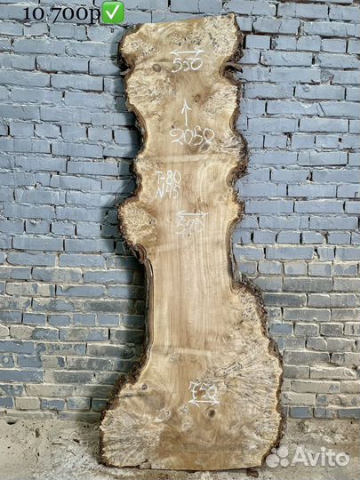 Слэб из дерева Каповый Тополь, столешница